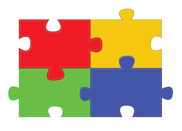 Potongan puzzle Jigsaw - Stok Vektor