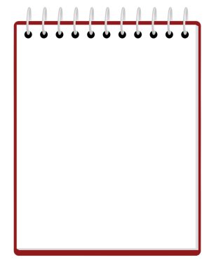 Blank notepad clipart