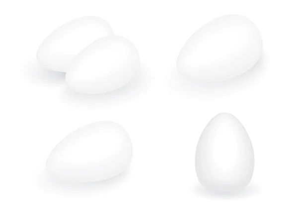 Bílé velikonoční vajíčka — Stockový vektor