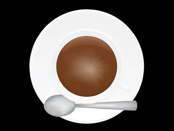Filiżankę kawy na ilustracji wektorowych czarny — Wektor stockowy