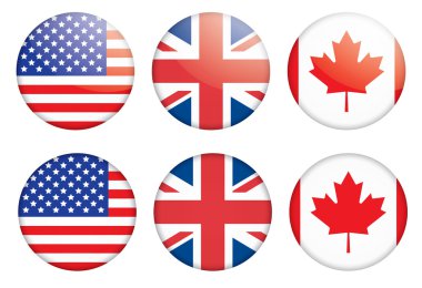 Badges with flags clipart