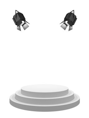 Pedestal with searchlights clipart