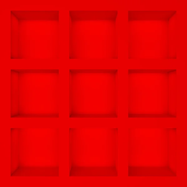 Rack vermelho vazio — Fotografia de Stock