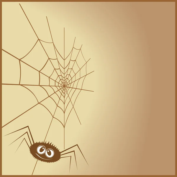 Web 中的心和一只蜘蛛的形式. — 图库矢量图片