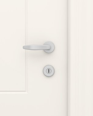 The door handle and the lock. clipart