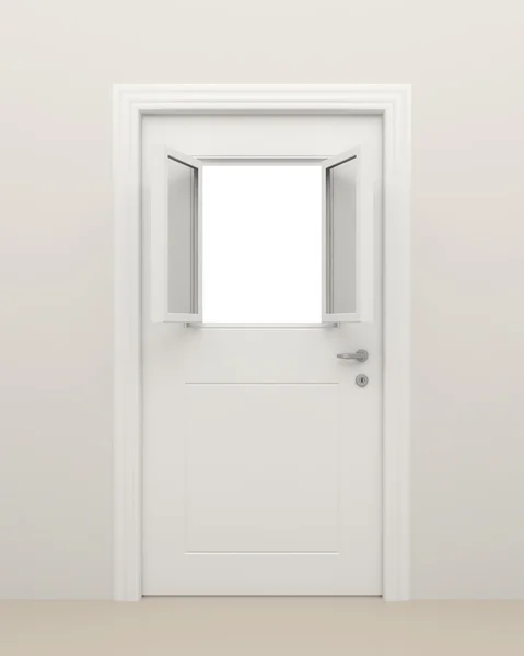 A porta com a janela . — Fotografia de Stock