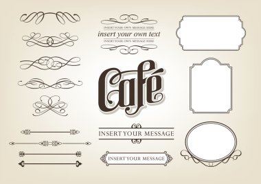 Calligraphy Cafe Set clipart