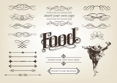 Calligraphy Food Set clipart