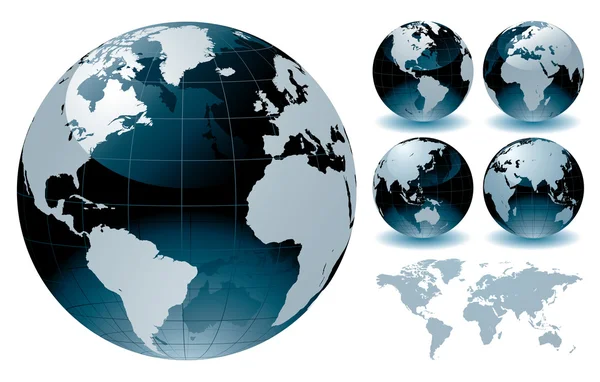 Світ глобусом карти Ліцензійні Стокові Ілюстрації