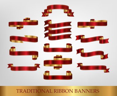 Red Ribbon Banners clipart