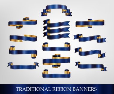 Blue Ribbon Banners clipart