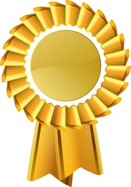 Gold award seal rosette clipart