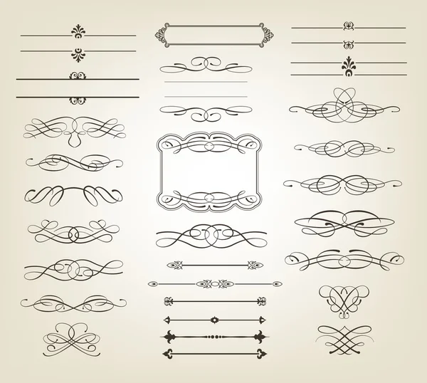 stock vector Decorative scroll set