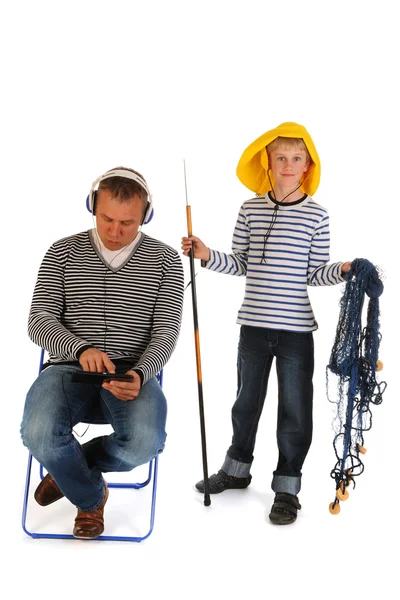 Boy saldrá a pescar — Foto de Stock