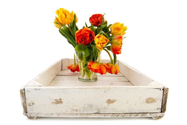Bouquet double tulips — Stock Photo, Image