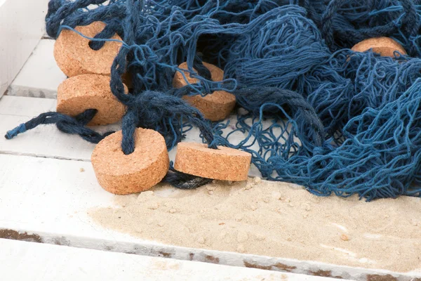 Blue fishing net — Stock Photo, Image