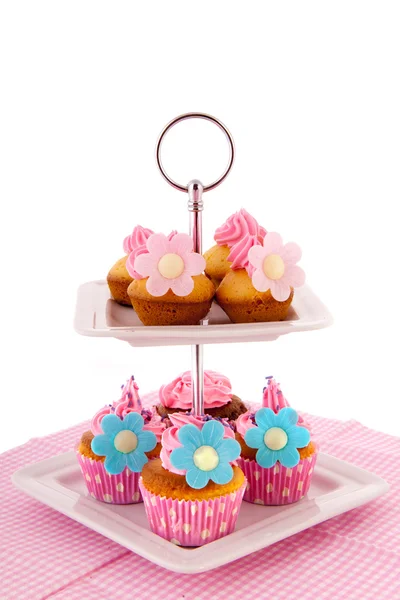 Viele Cupcakes auf Kuchenlage — Stockfoto