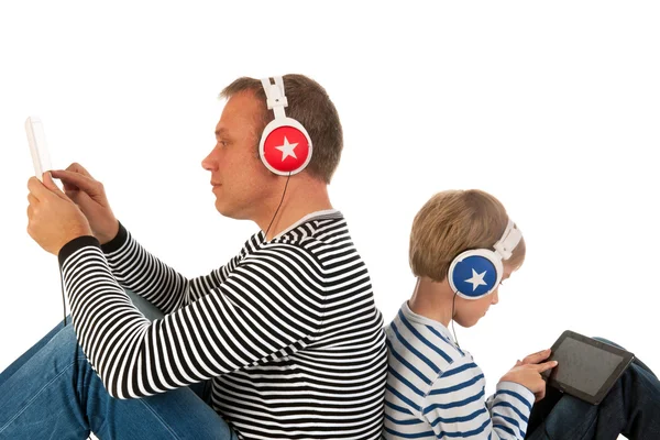 Padre e figlio giocare — Foto Stock
