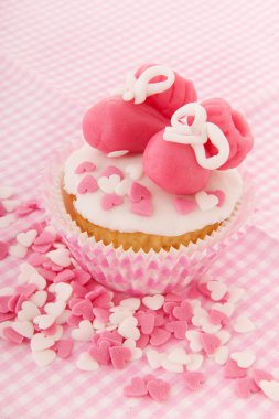 Cupcake for a baby girl clipart