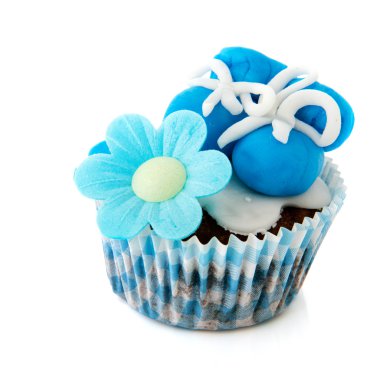 erkek bir bebek için cupcake