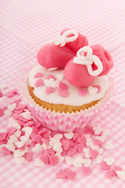 Cupcake for a baby girl — Stock Photo, Image