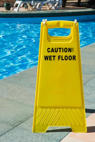 Försiktighet våta golv — Stockfoto