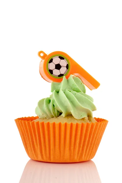 Πορτοκαλί και πράσινο cupcake — Φωτογραφία Αρχείου