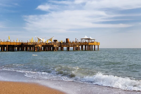 stock image Luxury wooden pier in sea