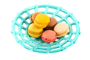 Mavi plaka macarons