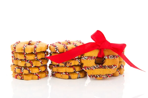 Christmas wreaths cookies — Stock Photo, Image