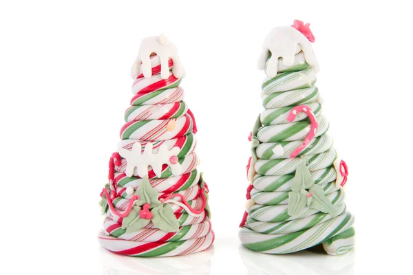 Cukierki drzewek na Boże Narodzenie — Zdjęcie stockowe