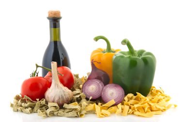 Italian pasta ingredients clipart