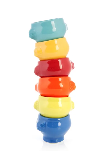 Copos de sopa coloridos — Fotografia de Stock