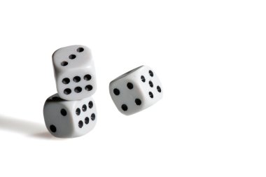 Black and white dices clipart