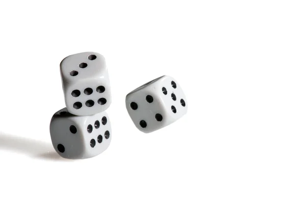 Black and white dices — Stock Photo, Image