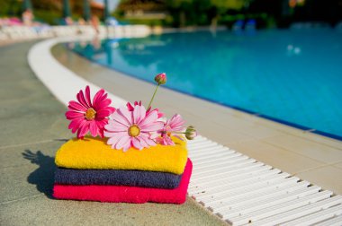 Towels at the swimming pool