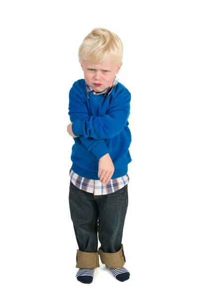 Piccolo bambino arrabbiato. — Foto Stock