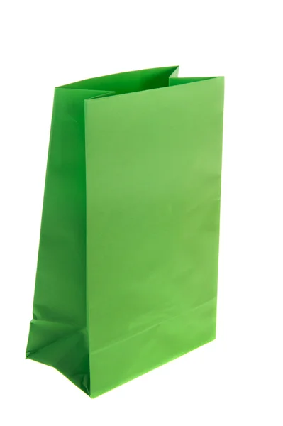 Saco de papel verde — Fotografia de Stock