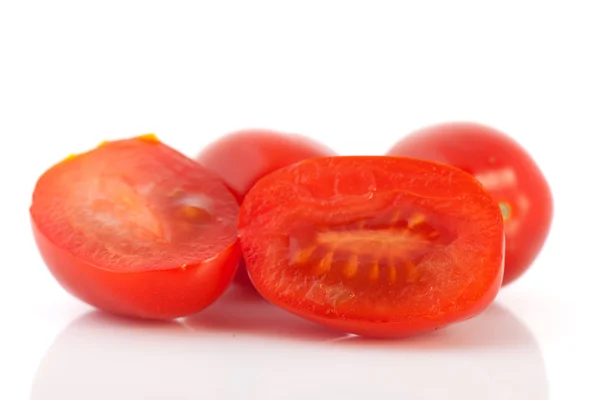 Свежевырезанные рома помидоры — стоковое фото