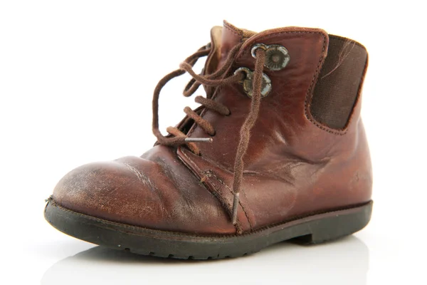 Brunt lädersko — Stockfoto