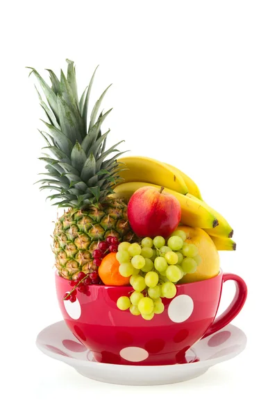 Stor kopp olika frukt — Stockfoto