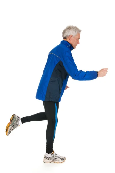 Starší běžící muž — Stock fotografie