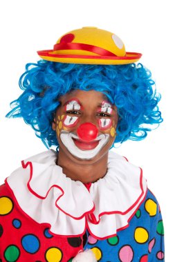 Funny black clown clipart