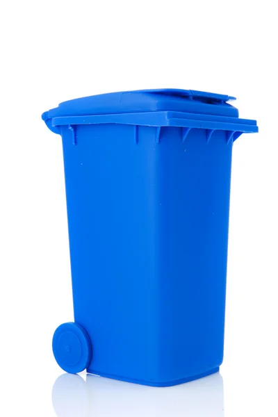Blå plast rulle behållare — Stockfoto