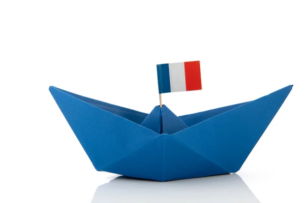 Frans papier boot — Stockfoto
