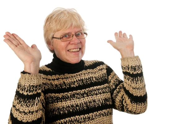 행복 한 중간 나이 든된 여자 — 스톡 사진