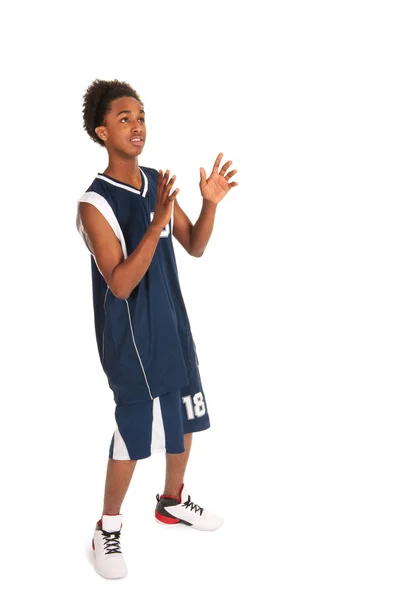Чёрный баскетболист — стоковое фото