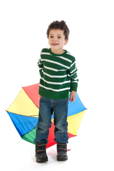 Kind mit Regenschirm — Stockfoto