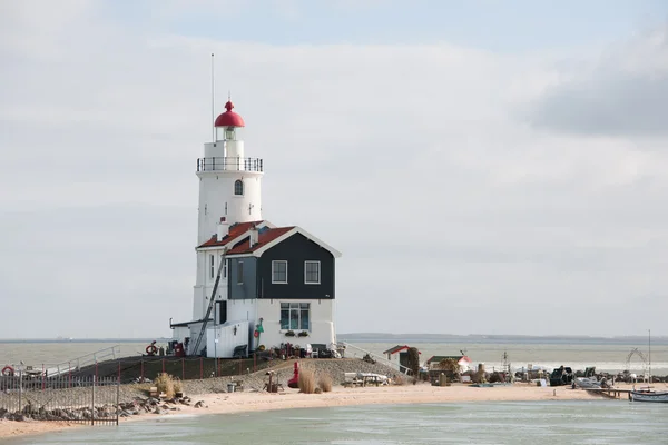 Lighthouse in Dutch Marken — Stock Photo, Image