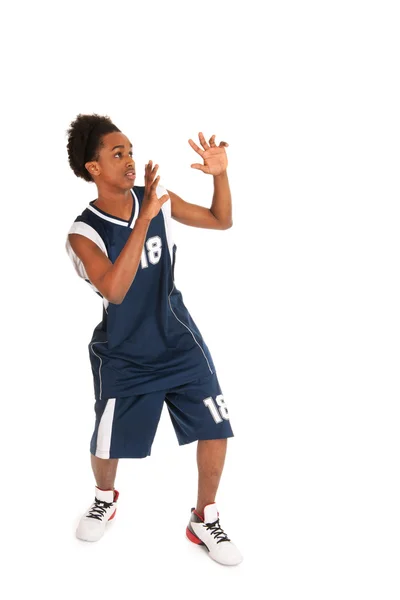 Jogador de basquete preto — Fotografia de Stock